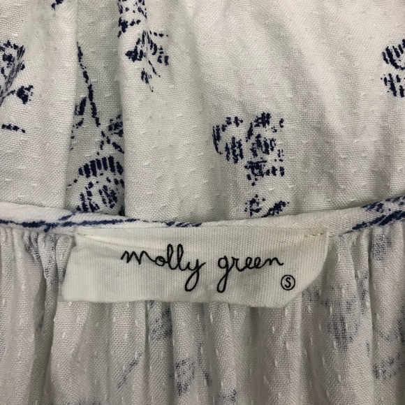 Molly Green Size S Floral Cold Shoulder Top - Picture 5 of 5